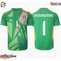 Camiseta Italia Gianluigi Donnarumma #1 Portero Visitante Equipación Eurocopa 2024 manga corta